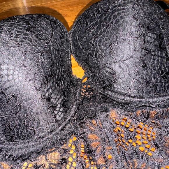 NEW Juicy Couture Intimates black Push Up Bra Sheer Lace Mesh Bodysuit 1X - Picture 9 of 11